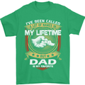 Dad Is My Favourite Funny Fathers Day Mens T-Shirt Cotton Gildan Irish Green