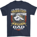 Dad Is My Favourite Funny Fathers Day Mens T-Shirt Cotton Gildan Navy Blue