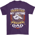 Dad Is My Favourite Funny Fathers Day Mens T-Shirt Cotton Gildan Purple