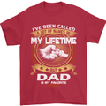 Dad Is My Favourite Funny Fathers Day Mens T-Shirt Cotton Gildan Red