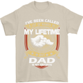 Dad Is My Favourite Funny Fathers Day Mens T-Shirt Cotton Gildan Sand
