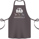 Dad Jokes Periodically Funny Father's Day Cotton Apron 100% Organic Dark Grey