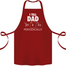 Dad Jokes Periodically Funny Father's Day Cotton Apron 100% Organic Maroon