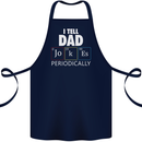 Dad Jokes Periodically Funny Father's Day Cotton Apron 100% Organic Navy Blue