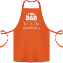 Dad Jokes Periodically Funny Father's Day Cotton Apron 100% Organic Orange
