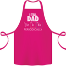 Dad Jokes Periodically Funny Father's Day Cotton Apron 100% Organic Pink