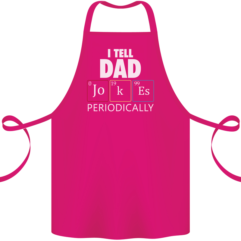 Dad Jokes Periodically Funny Father's Day Cotton Apron 100% Organic Pink