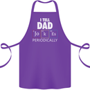 Dad Jokes Periodically Funny Father's Day Cotton Apron 100% Organic Purple