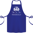 Dad Jokes Periodically Funny Father's Day Cotton Apron 100% Organic Royal Blue
