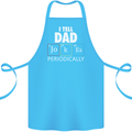 Dad Jokes Periodically Funny Father's Day Cotton Apron 100% Organic Turquoise
