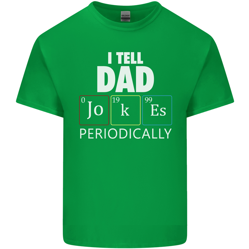 Dad Jokes Periodically Funny Father's Day Mens Cotton T-Shirt Tee Top Irish Green