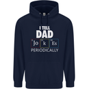 Dad Jokes Periodically Funny Father's Day Mens Hoodie Navy Blue