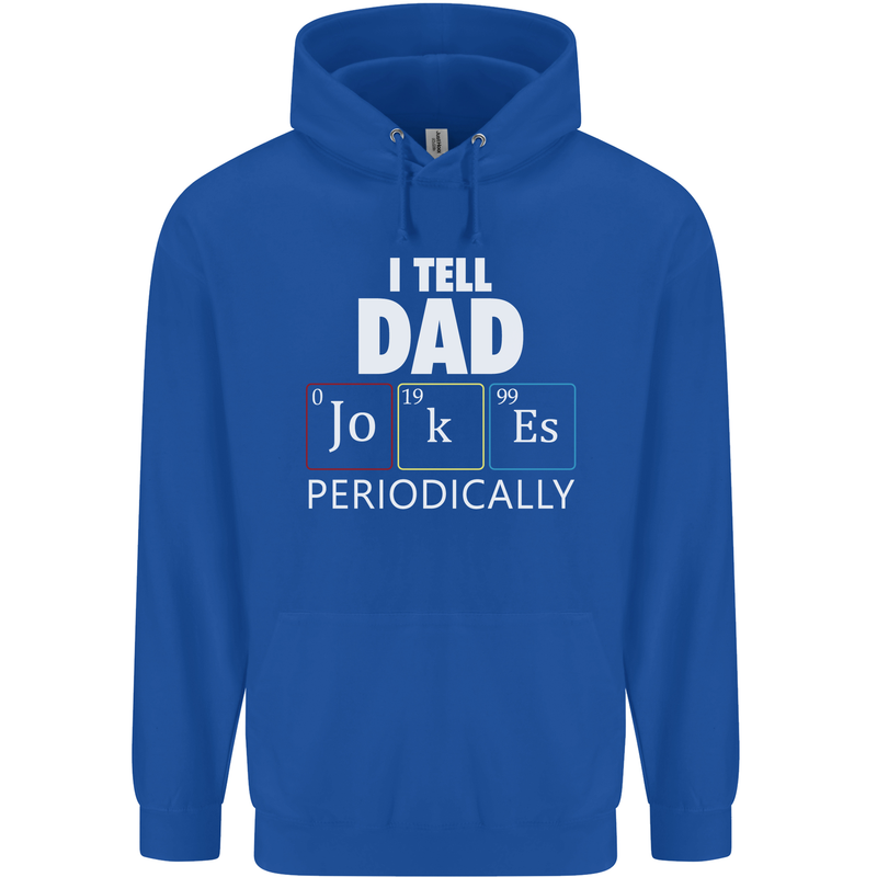 Dad Jokes Periodically Funny Father's Day Mens Hoodie Royal Blue