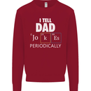 Dad Jokes Periodically Funny Father's Day Mens Sweatshirt Jumper Red