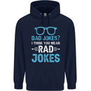 Dad Jokes? I Think You Mean Rad Jokes Mens 80% Cotton Hoodie Navy Blue