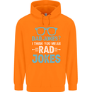 Dad Jokes? I Think You Mean Rad Jokes Mens 80% Cotton Hoodie Orange