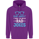 Dad Jokes? I Think You Mean Rad Jokes Mens 80% Cotton Hoodie Purple