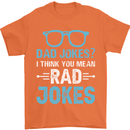 Dad Jokes? I Think You Mean Rad Jokes Mens T-Shirt Cotton Gildan Orange
