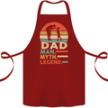 Dad Man Myth Legend Funny Fathers Day Cotton Apron 100% Organic Maroon