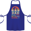 Dad Man Myth Legend Funny Fathers Day Cotton Apron 100% Organic Royal Blue