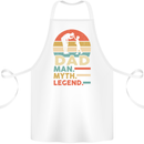 Dad Man Myth Legend Funny Fathers Day Cotton Apron 100% Organic White