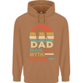 Dad Man Myth Legend Funny Fathers Day Mens 80% Cotton Hoodie Caramel Latte