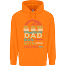 Dad Man Myth Legend Funny Fathers Day Mens 80% Cotton Hoodie Orange