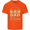 Dad Man Myth Legend Funny Fathers Day Mens Cotton T-Shirt Tee Top Orange