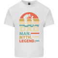 Dad Man Myth Legend Funny Fathers Day Mens Cotton T-Shirt Tee Top White