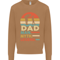 Dad Man Myth Legend Funny Fathers Day Mens Sweatshirt Jumper Caramel Latte
