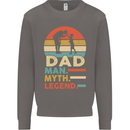 Dad Man Myth Legend Funny Fathers Day Mens Sweatshirt Jumper Charcoal