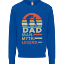 Dad Man Myth Legend Funny Fathers Day Mens Sweatshirt Jumper Royal Blue