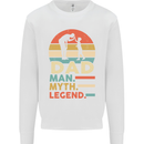 Dad Man Myth Legend Funny Fathers Day Mens Sweatshirt Jumper White