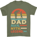 Dad Man Myth Legend Funny Fathers Day Mens T-Shirt Cotton Gildan Military Green