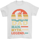 Dad Man Myth Legend Funny Fathers Day Mens T-Shirt Cotton Gildan White