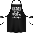 Dad Mum Biker Motorcycle Motorbike Funny Cotton Apron 100% Organic Black