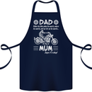 Dad Mum Biker Motorcycle Motorbike Funny Cotton Apron 100% Organic Navy Blue