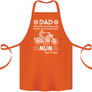 Dad Mum Biker Motorcycle Motorbike Funny Cotton Apron 100% Organic Orange