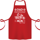 Dad Mum Biker Motorcycle Motorbike Funny Cotton Apron 100% Organic Red