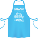 Dad Mum Biker Motorcycle Motorbike Funny Cotton Apron 100% Organic Turquoise