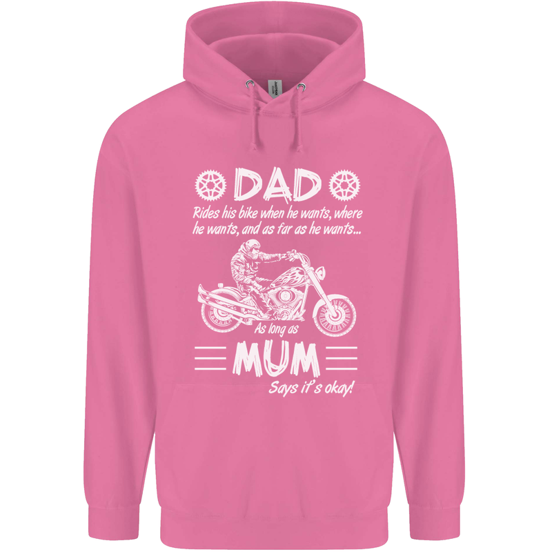 Dad Mum Biker Motorcycle Motorbike Funny Mens 80% Cotton Hoodie Azelea