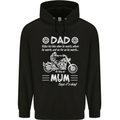 Dad Mum Biker Motorcycle Motorbike Funny Mens 80% Cotton Hoodie Black