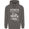 Dad Mum Biker Motorcycle Motorbike Funny Mens 80% Cotton Hoodie Charcoal