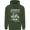 Dad Mum Biker Motorcycle Motorbike Funny Mens 80% Cotton Hoodie Forest Green