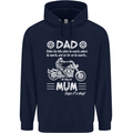 Dad Mum Biker Motorcycle Motorbike Funny Mens 80% Cotton Hoodie Navy Blue