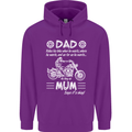 Dad Mum Biker Motorcycle Motorbike Funny Mens 80% Cotton Hoodie Purple