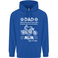 Dad Mum Biker Motorcycle Motorbike Funny Mens 80% Cotton Hoodie Royal Blue