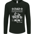 Dad Mum Biker Motorcycle Motorbike Funny Mens Long Sleeve T-Shirt Black