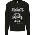 Dad Mum Biker Motorcycle Motorbike Funny Mens Sweatshirt Jumper Black