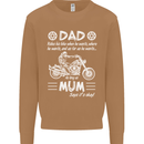 Dad Mum Biker Motorcycle Motorbike Funny Mens Sweatshirt Jumper Caramel Latte